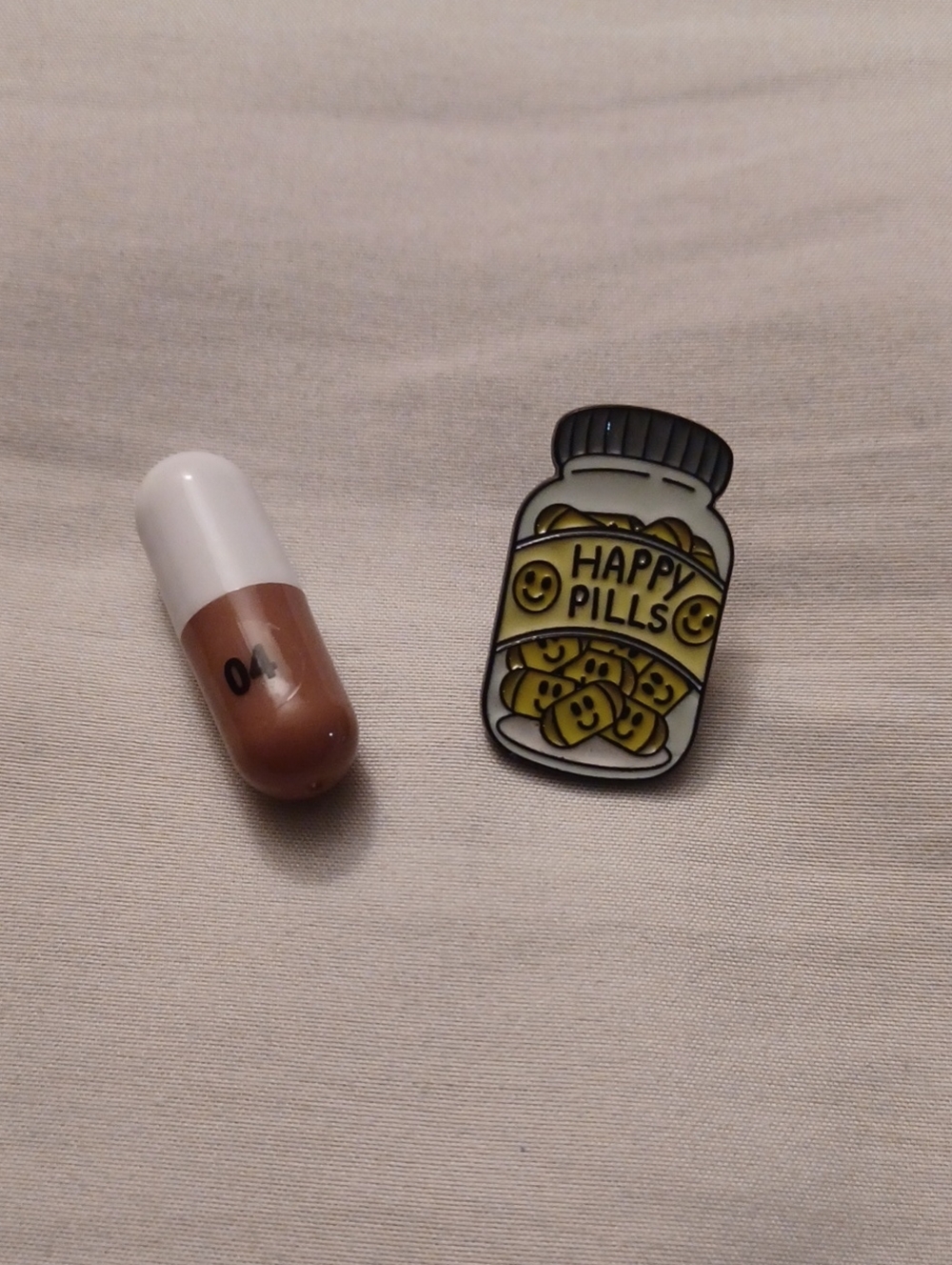 4/$40 Happy Pills Enamel Pin With Bonus Mini Lipstick